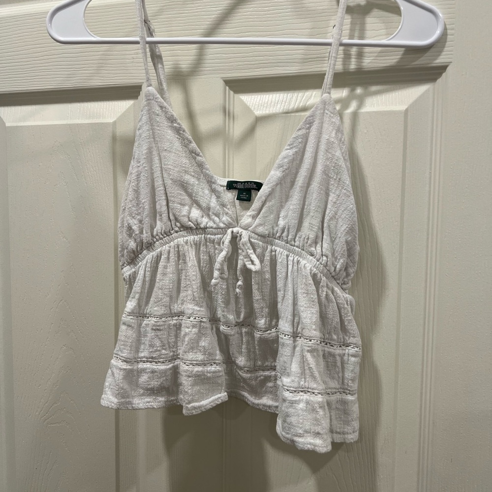 Wild Fable White Babydoll Tank Top
